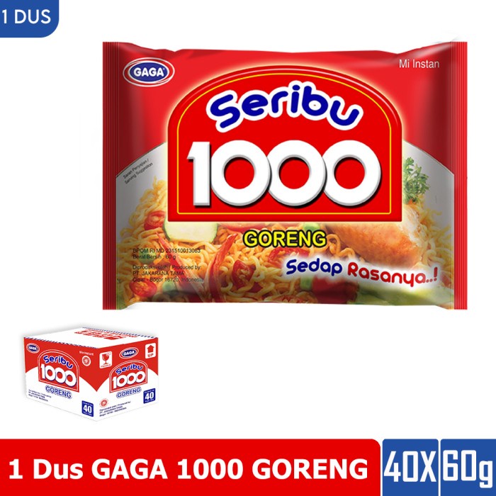 

NEW GAGA 1000 Goreng Spesial 50g (1 dus = 40 pcs)