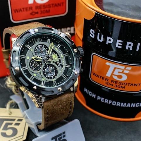 Jam Tangan Pria T5 H3639 G 100% Original Kronograf Tokolembar