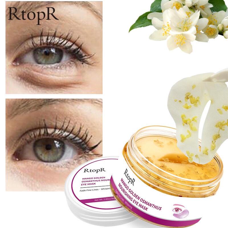 RtopR MANGO GOLDEN OSMANTHUS NOURISHING EYE MASK Masker Mata Anti Penuaan, 40 Buah/Boks Mangga Emas