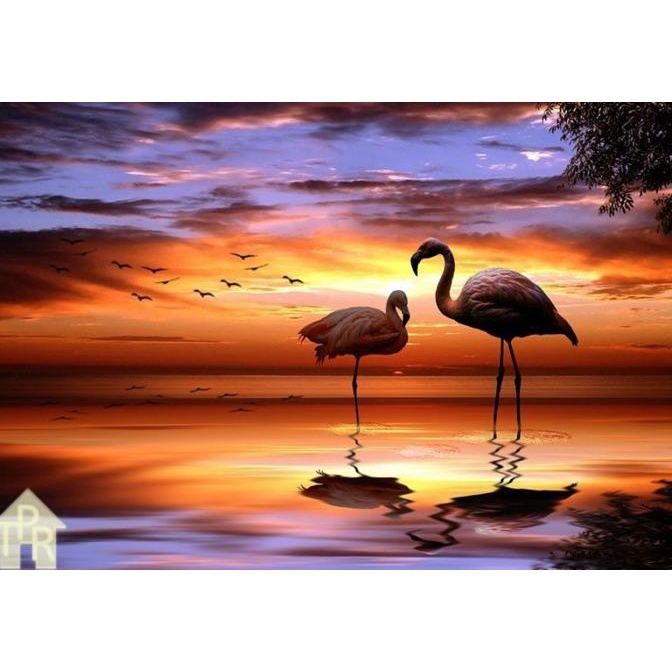 

DIY - Set melukis sendiri / paint by number kit - Animals 40x50cm.