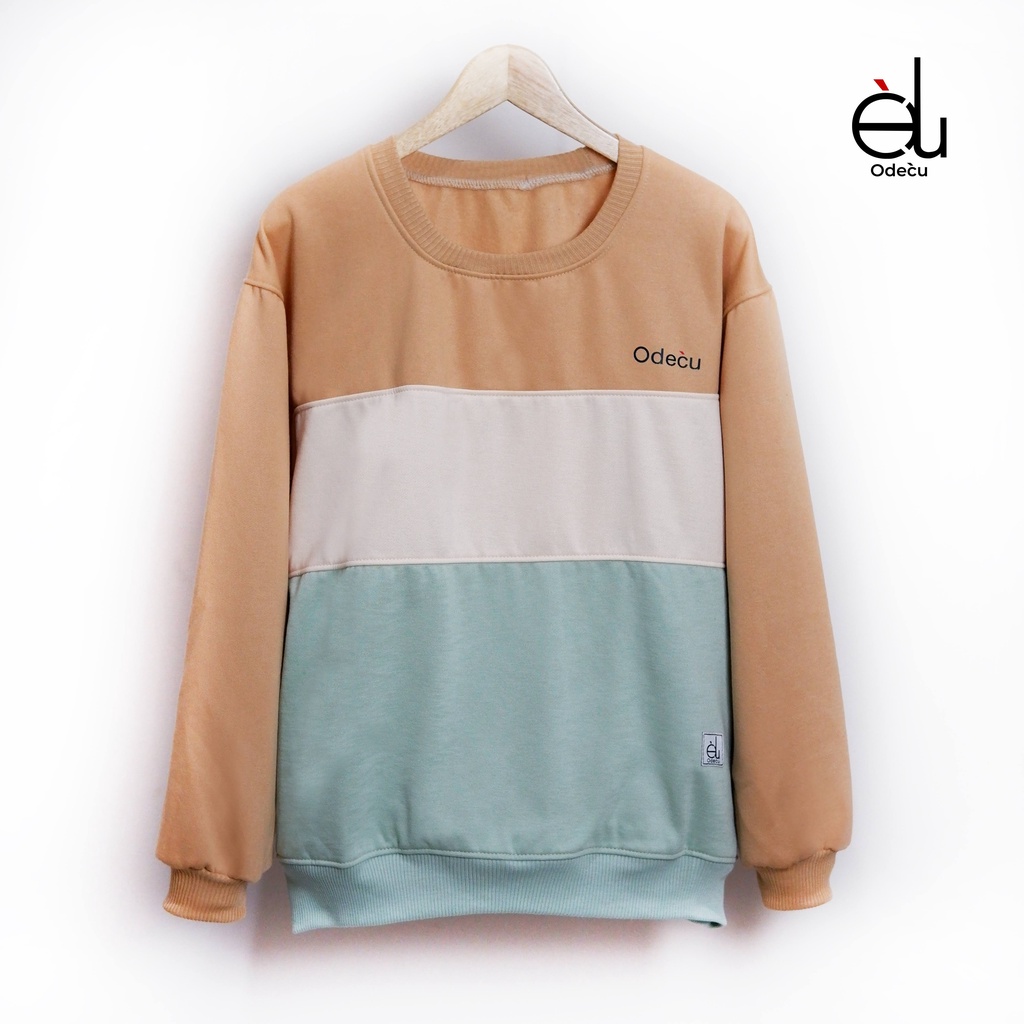 ODECU PREMIUM CREWNECK CVM COKSU VANILLA MINT SWEATER OVERSIZE WANITA PRIA