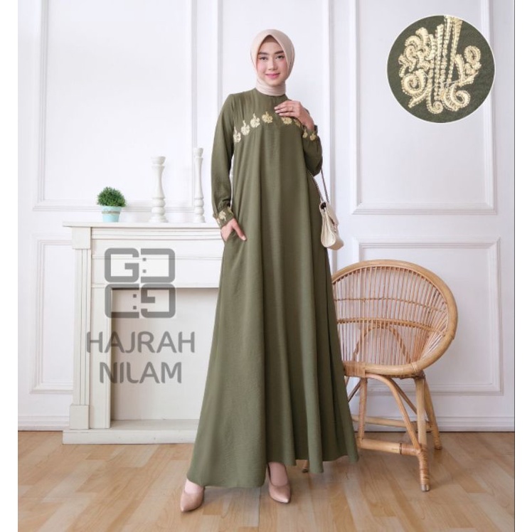 Gamis Nilam Terbaru 2023 Kekinian Viral Dewasa//Gamis Wanita Muslimah//Gamis Kondangan Simple Mewah/