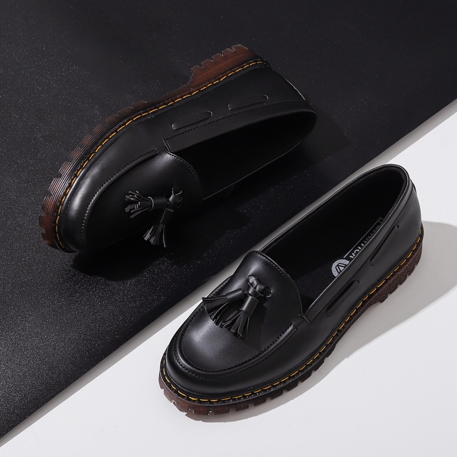 LEON BLACK GUM |ManNeedMe x Lvnatica| Sepatu Loafers Pria Formal Kantor ORIGINAL