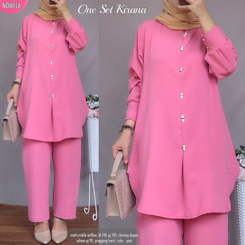 One Set Kirana // Setelan Dewasa Crinkle Airflow