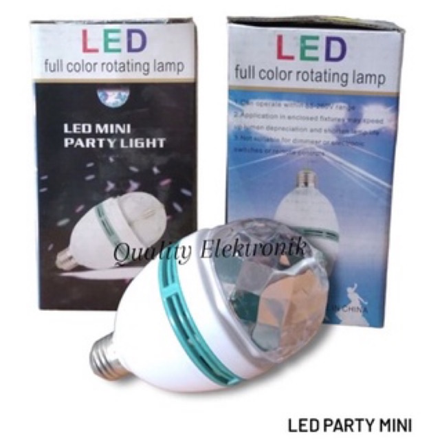 LAMPU BULB LED DISCO FULL COLOR ROTATING LAMP LED PARTY DISCO MINI