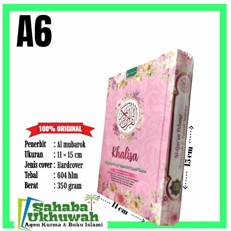 Al quran terjemahan tajwid warna Khalisa a6 - mushaf terjemah tajwid warna Khalisa a6
