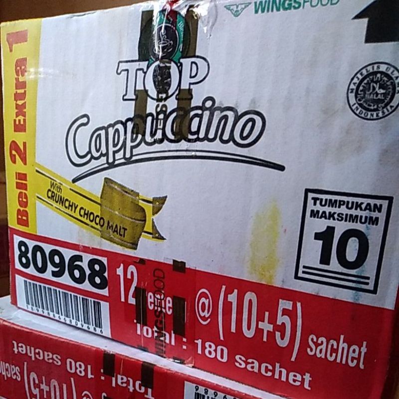 BARU 1 Dus Kopi Top Cappuccino isi 12 Renceng x 15 sachet