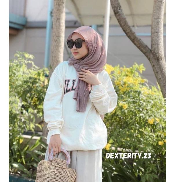 Crewneck/Sweatshirt HnM Illinois Cream Fulltag Free Paperbag • RTP.31Oc22ј