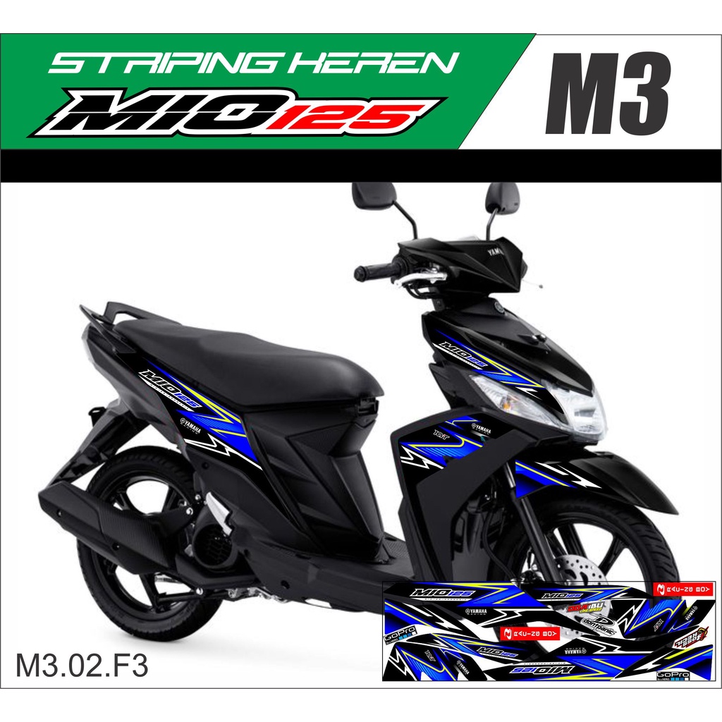 STRIPING STIKER YAMAHA MIO M3 125 VARIASI KEREN #STRIPING STIKER YAMAHA MIO M3 125# STRIPING STIKER 