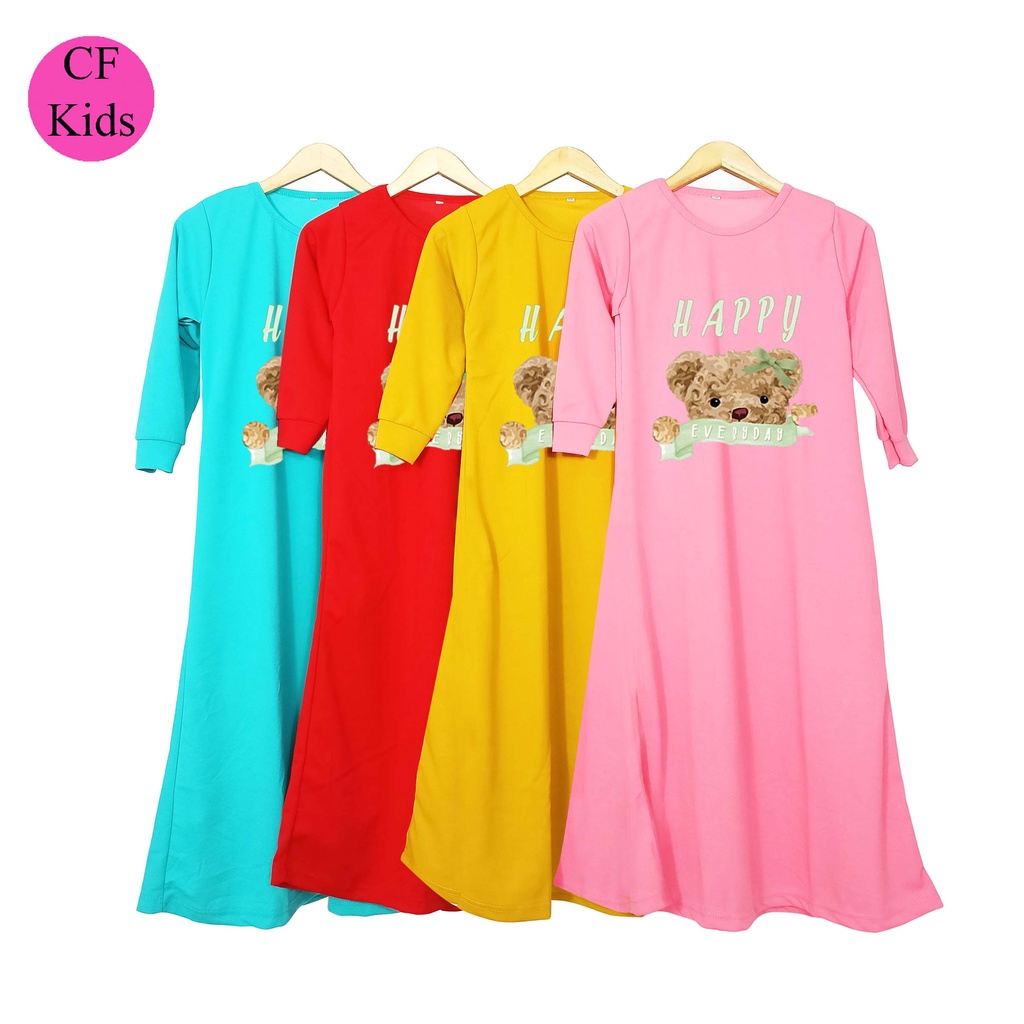 Gamis Anak Perempuan DTF Happy Bear CKids