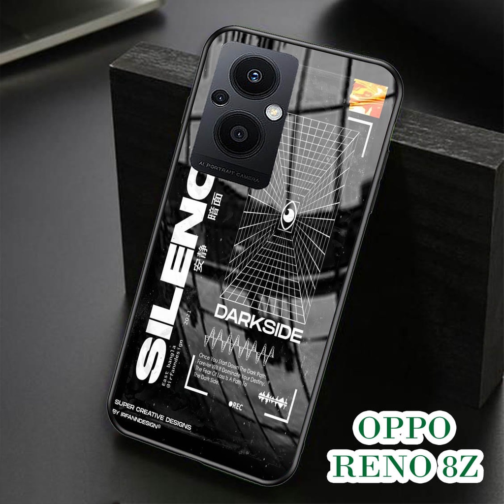 Softcase Glass Kaca OPPO RENO 8Z - Casing HP OPPO RENO 8Z [ S72 ].