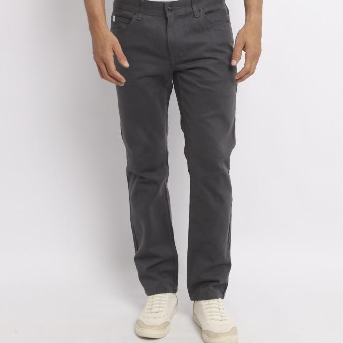 Edwin Celana Jeans Chinos Milan-018 Regular Fit Pria Panjang Grey