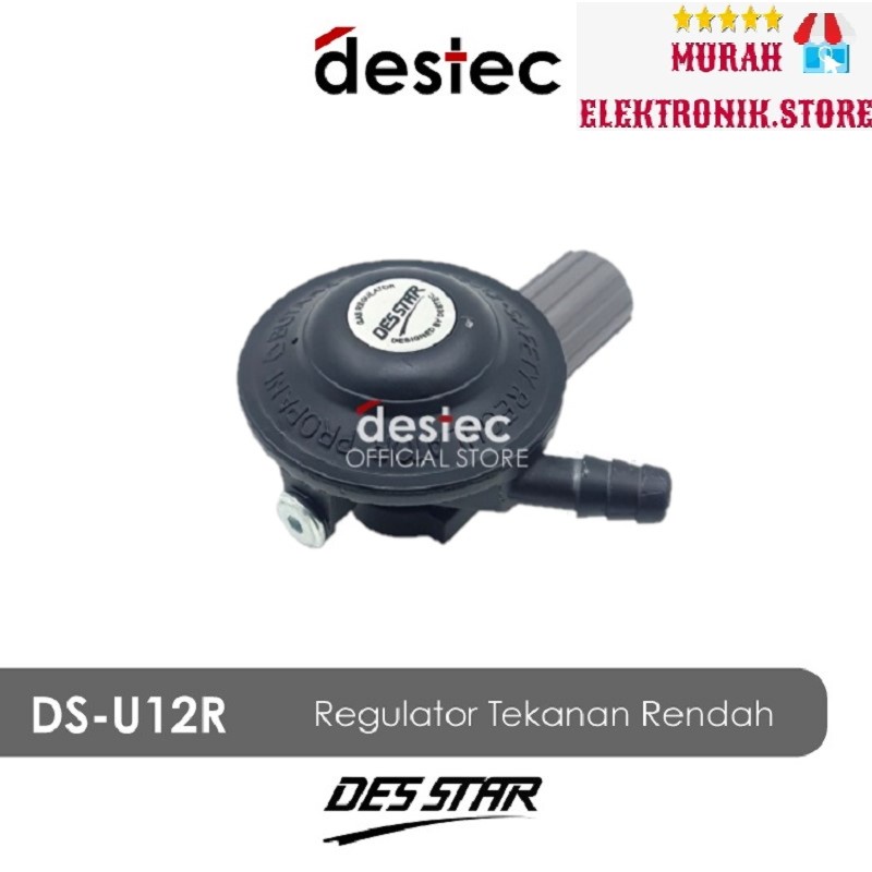 Regulator Gas DESSTAR DS-U12RM &amp; DS-U12R Tekanan Rendah dengan Indikator Meter