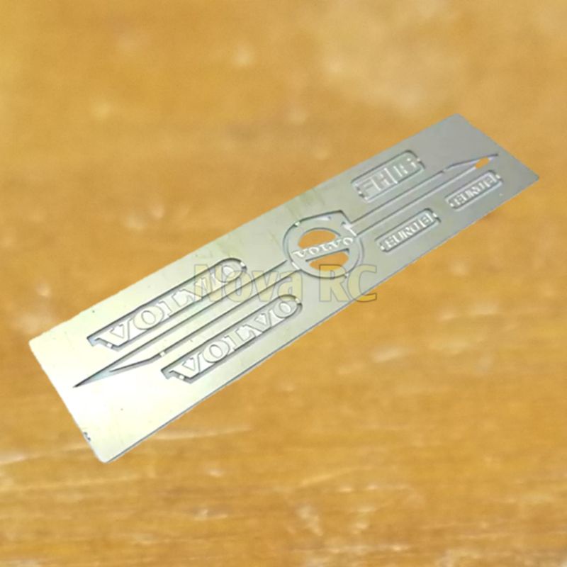 Set Emblem depan untuk Volvo RC truck 1/14 bahan Logam tahan karat