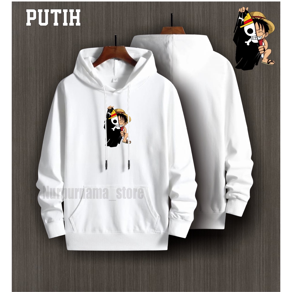 Jaket Hoodie Anime One Piece Luffy / Sweater Anime OnePiece