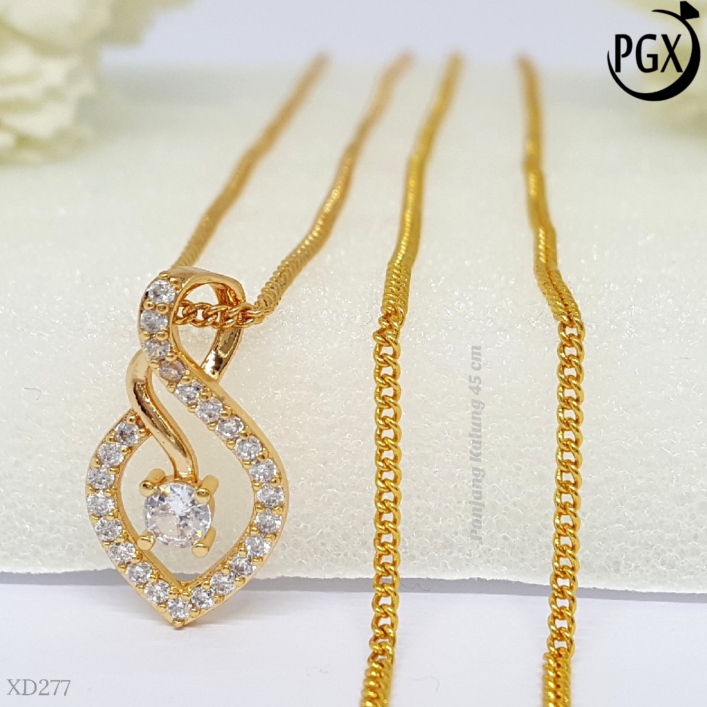 PGX Kalung Wanita Xuping Aksesoris Fashion Perhiasan Lapis Emas XD277