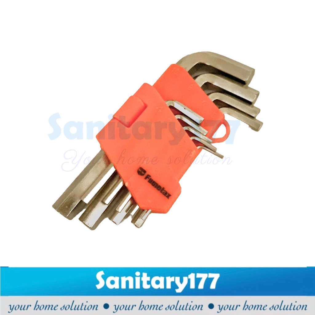 Kunci L set 9pc fumetac -kunci spare part tools tool pertukangan hex key 1.5mm 2mm 2,5mm 3mm 4mm 5mm 6mm 8mm 10mm