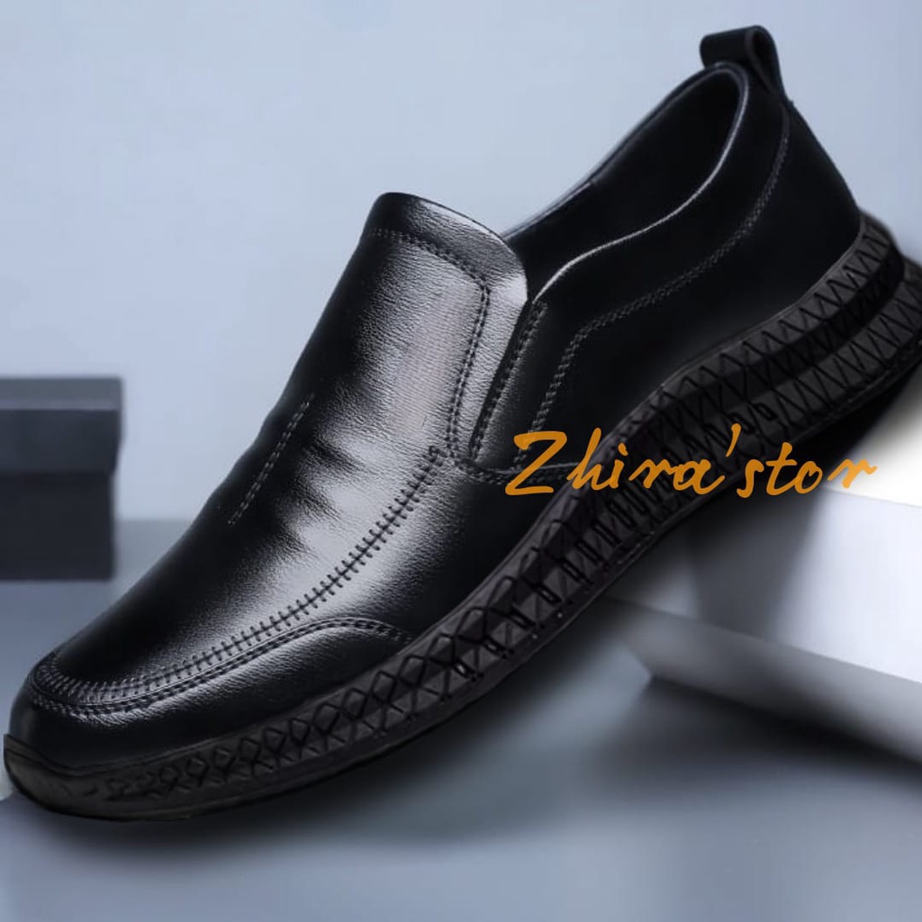 ZHIRA STORE sepatu pantofel sepatu vintage/Slip on pria kulit/sepatu pria kantor/SEPATU FORMAL STYLE/sepatu kulit