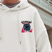 Sweater Hoodie UNREAL GRIMORE Putih Jumper Pria Wanita Bahan Fleece Tebal Ukuran S M L XL XXL XXXL