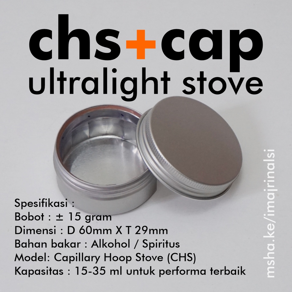 imajrinalsi ⛺️ Kompor Spirtus Ultralight eCHS Tutup Capillary Hoop Alcohol Stove Cap Tetkoba Lid Cov