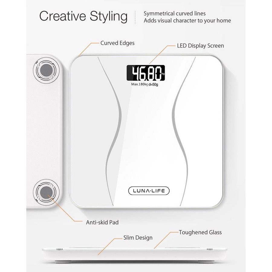 Luna Life Smart Digital Body Fat Scale / Timbangan Badan Pintar Digital with App