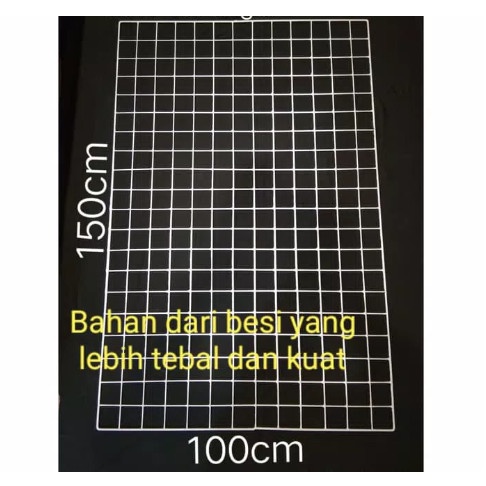 Tempat Perhiasan Jaring Ram Besi Dinding Ukuran 100X150Cm Gantungan Hook Ram Display