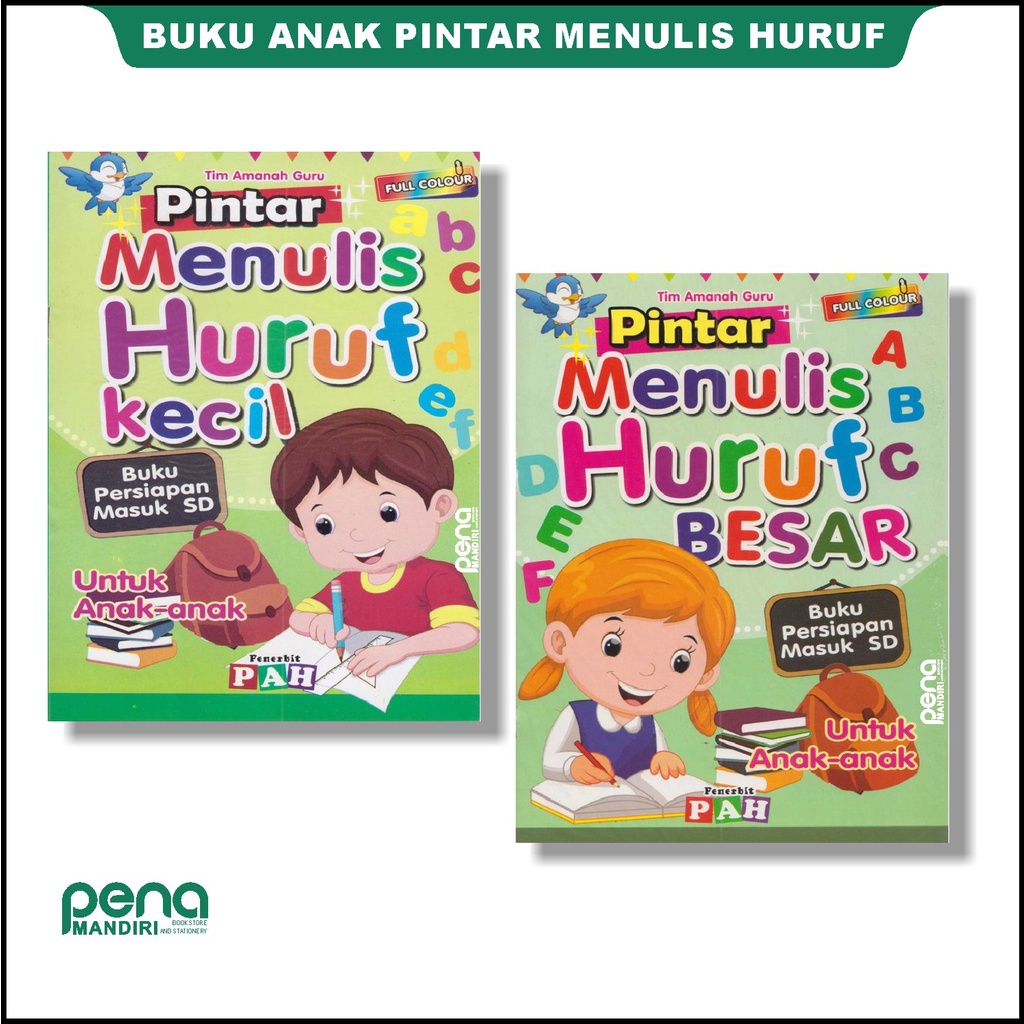 Buku Anak Pintar Menulis Huruf Kecil dan Huruf Besar (FULL COLOR)