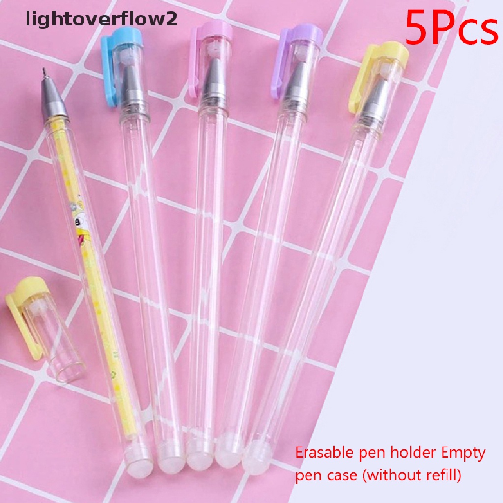 (lightoverflow2) Pulpen Gel Transparan Bisa Dihapus Model Minimalis