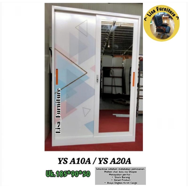 Lemari Besi Pakaian kaca|Lemari Besi Pakaian Sliding|Lemari besi pakaian 3 pintu|Lemari besi pakaian