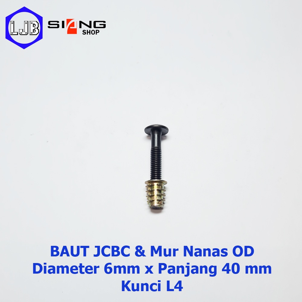 Baut JCBC M6 panjang 3 sd 7 cm dan Mur Nanas OD (13mm) Furniture, Dipan, Knockdown dll