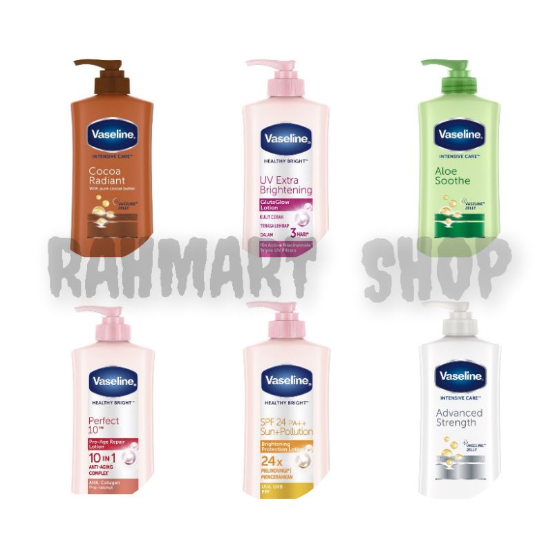 VASELINE Body Lotion 400ml Intensive Care | Vaseline 400ml Healthy Bright / Vaseline 400ml