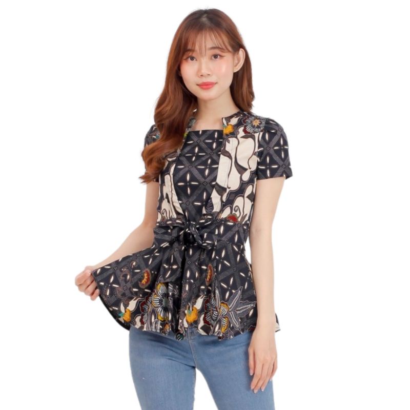 ATASAN BATIK WANITA / BLOUSE BATIK A039-312 (BAHAN STRETCH)