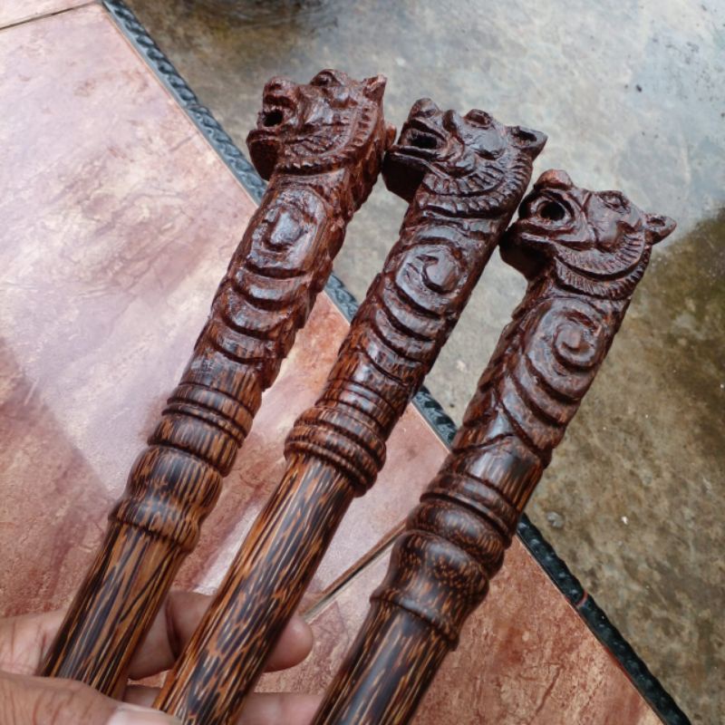 TONGKAT KOMANDO KAYU LIWUNG HITAM/TONGKAT KOMANDO LIWUNG ORIGINAL/TONGKAT KOMANDO UKIR