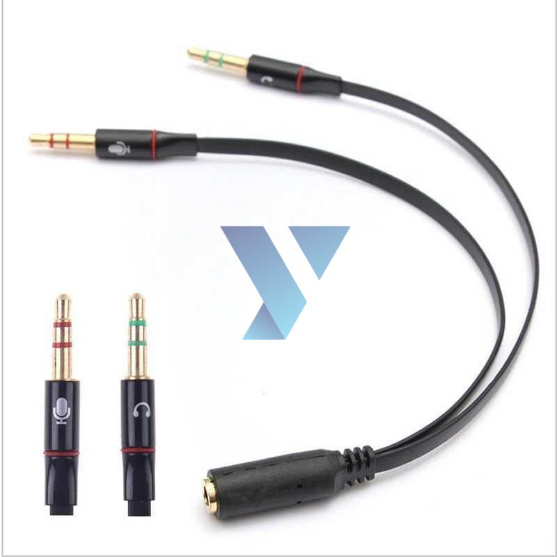 ROVTOP Splitter Audio Jack 3.5mm Female ke Dual 3.5mm Male (Mic+Hear) ( Al-Yusi )