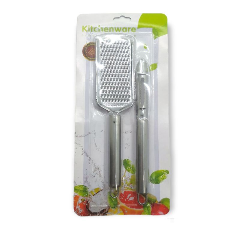 Parutan Keju+Pisau kupas buah Stainless - MM1270 - Kitchenware set