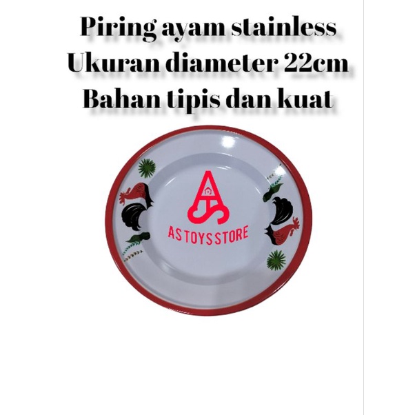 Piring ayam stainless / piring stainless