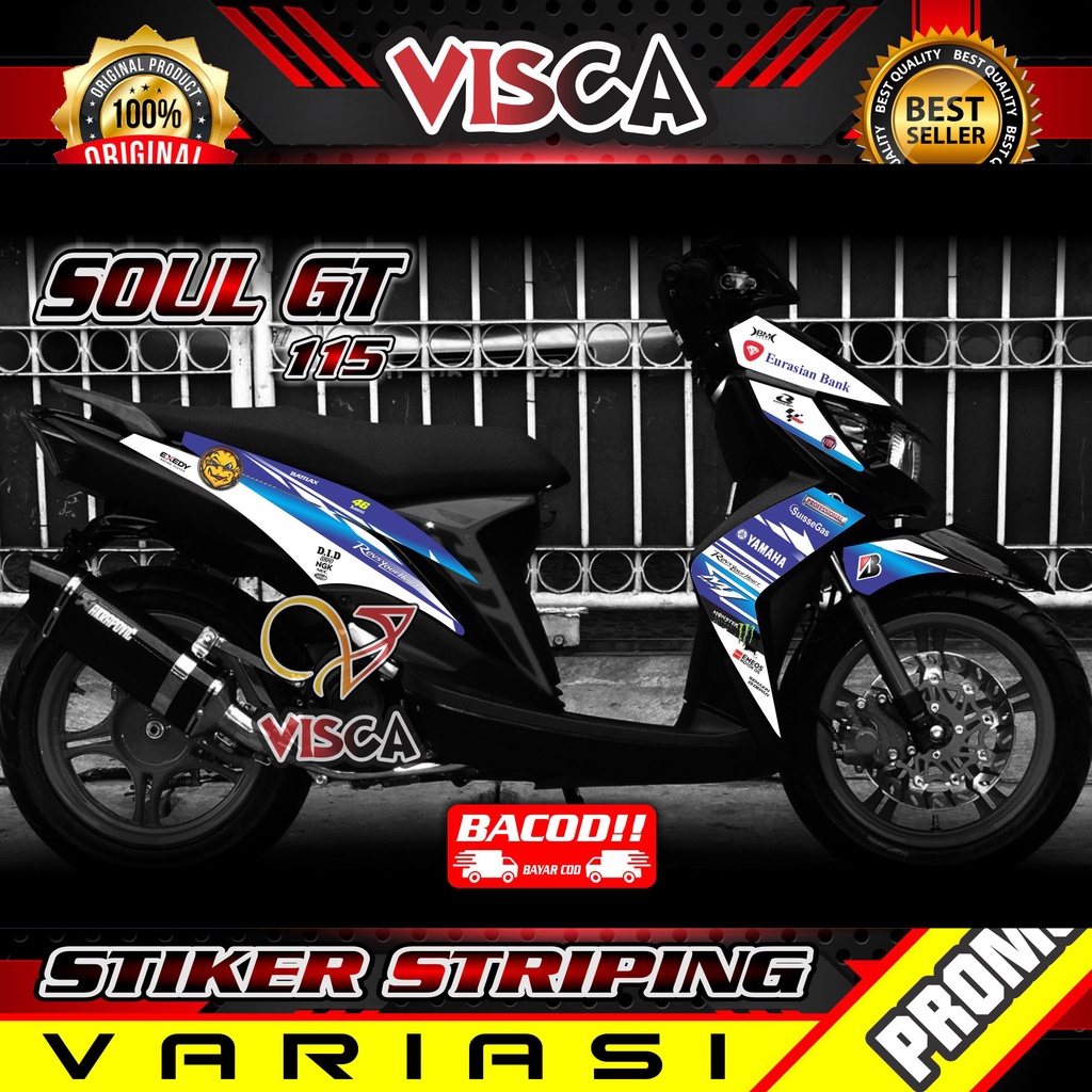 Striping Mio Soul Gt 115 Stiker Mio Soul Gt 115 Striping Soul Gt 115 Stiker Motor Soul Gt 115 Rossi