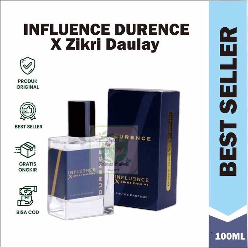 DURENCE INFLUENCE X ZIKRI DAULAY PARFUM PRIA WANGI DAN TAHAN LAMA LOVABLE INFLUENCE EAU DE PARFUM BP