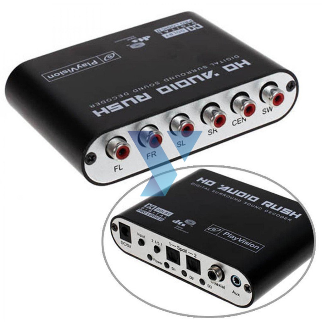 DTS / Dolby AC3 Decoder to Active Speaker 5.1 Converter - HD51-A ( Al-Yusi )