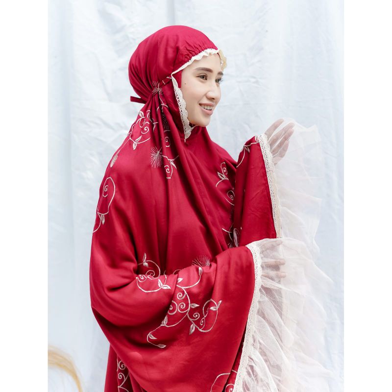Mukena Rayon Dewasa Mukena Bordir ELENA Mukena Rayon Renda