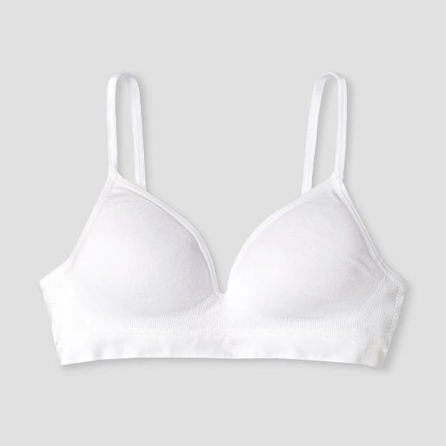 Girls Seamless Wire Free Hybrid Bra Size 30A - White