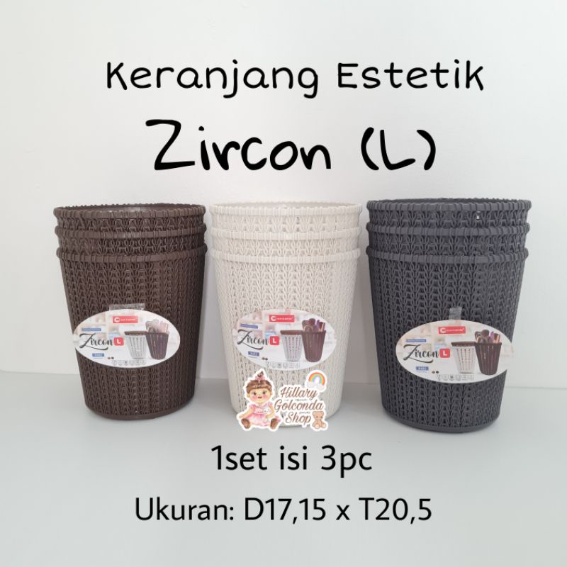 Keranjang Serbaguna ZIRCON L (1set isi 3pc)