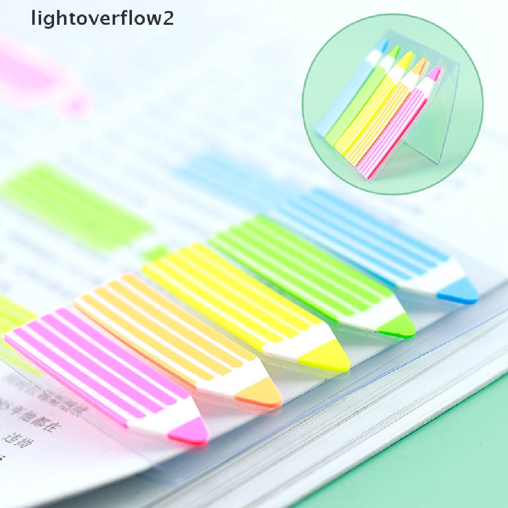 (lightoverflow2) 100 Lembar Sticky Note Warna-Warni Untuk Penanda Buku / Memo