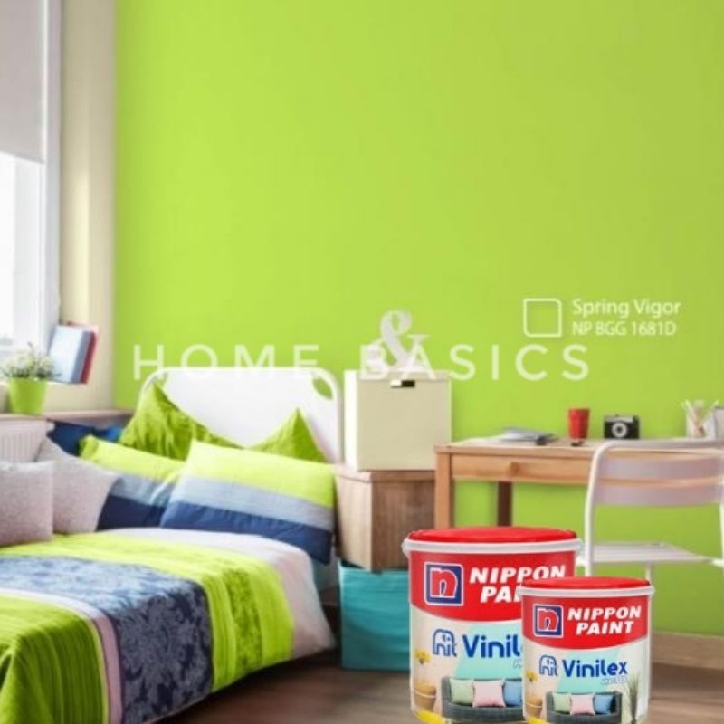 Cat Tembok Vinilex Pro Nippon Paint 4.5 kg / Hijau Bolu Pandan / Spring Vigor / NP BGG 1681D