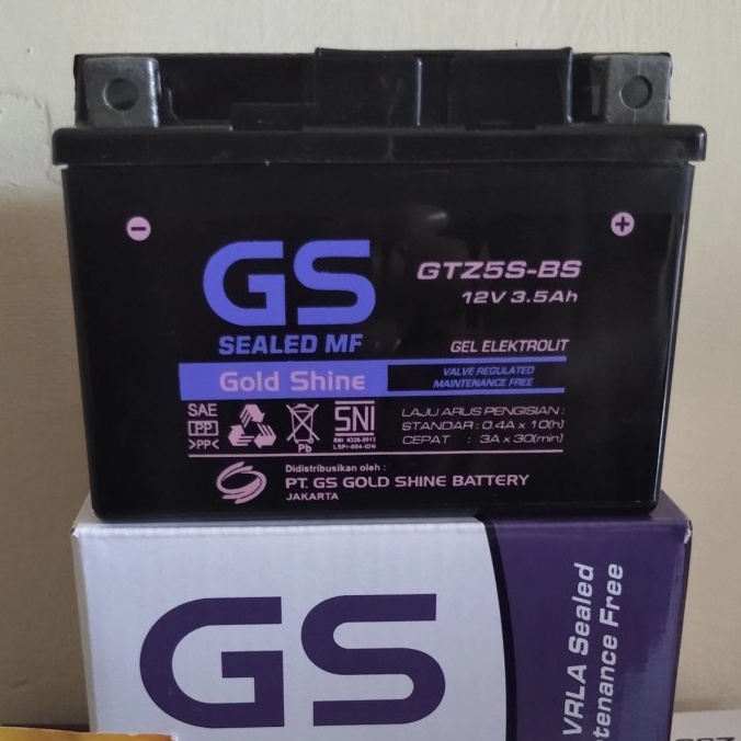 Aki GS GTZ5S Revo X Verza Mega Pro Supra X 125 Blade CS1 CRF Kharisma Kirana Motor Honda Gold Shine