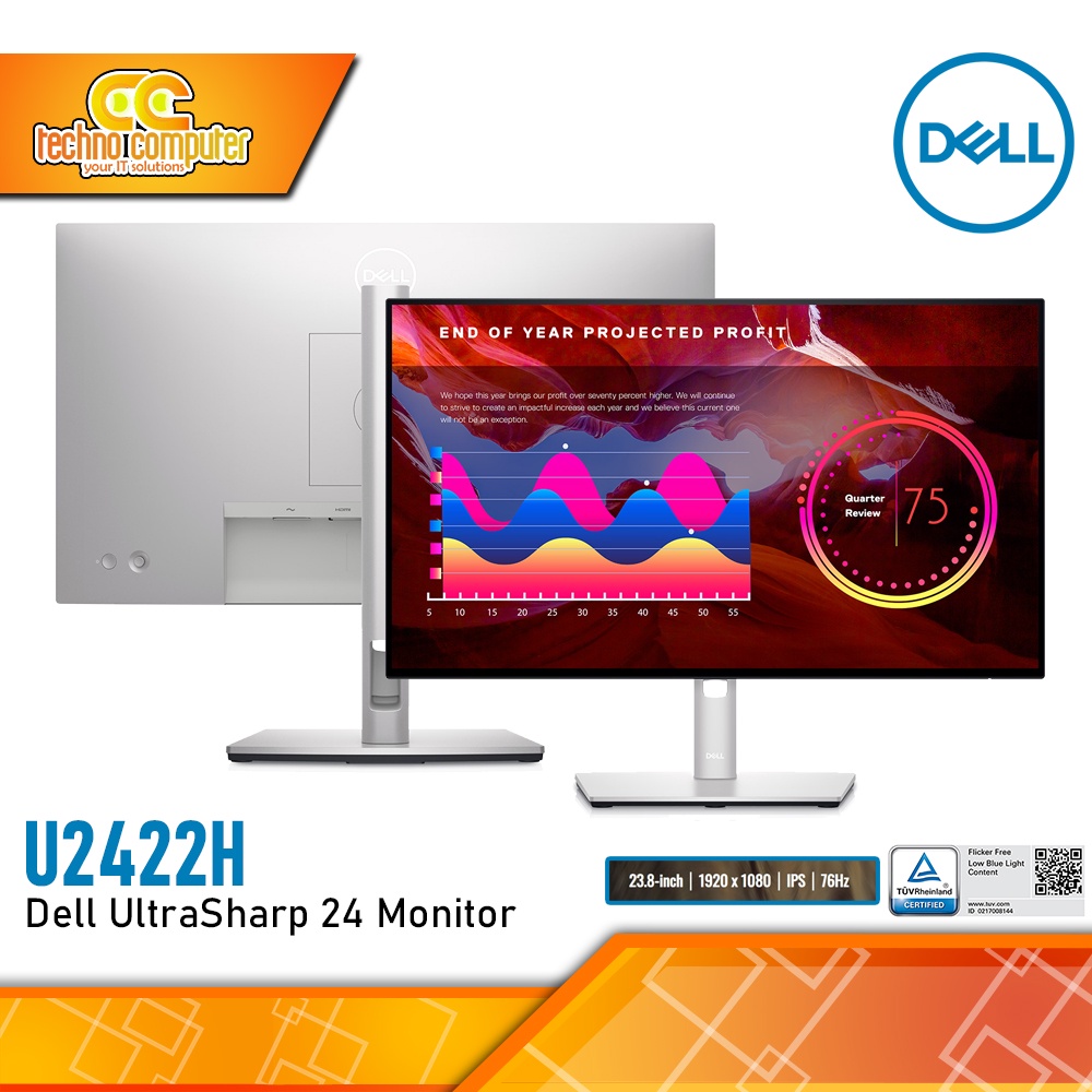 Jual MONITOR DELL U2422H UltraSharp Monitor - 24 Inch, FHD (1920 X 1080 ...