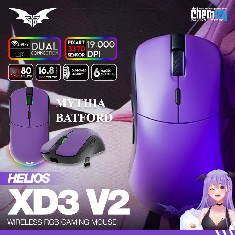 Jual Fantech Helios XD3 V2 Mythia Batford Edition Wireless Gaming Mouse