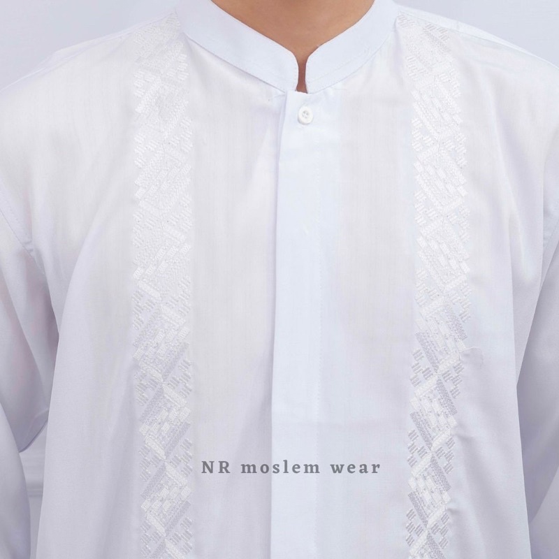 BAJU KOKO DEWASA KATUN PUTIH BERSIH , BAJU KOKO DEWASA LENGAN PANJANG , kode KZ
