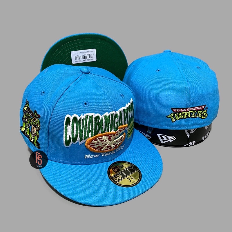 TOPI NEW ERA ORIGINAL 5950 PIZZA TMNT SKYBLUE UV GREEN