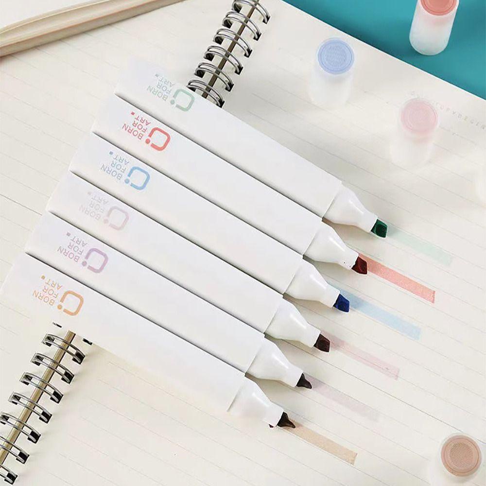 Nanas 4PCS /Set Stabilo Pen Set Permen Warna Perlengkapan Kantor Sekolah Menggambar Lembut Kepala Alat Tulis Color Pen